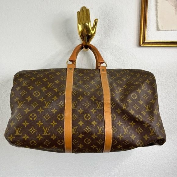 Louis Vuitton Handbags - LV Louis Vuitton VTG Keepall 50 Carry On Luggage Bag Talon Clip Slide Lock